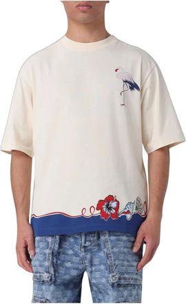 Dsquared2 T-shirt con stampa Aloha - - Tops - Uomo - Beige - M