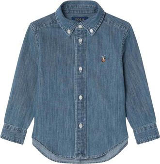 Polo Ralph Lauren Sportshirt - Heren - Spijkeroverhemden - Blauw - M - Denim - Overhemden