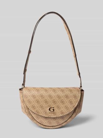Guess Schultertasche mit Label-Applikation Modell COLEEN in Cognac, Gr&ouml;&szlig;e 1