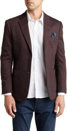 Lucky Brand Notch Lapel Cotton Blend Sport Coat in Burgundy at Nordstrom Rack, Size 40 Regular