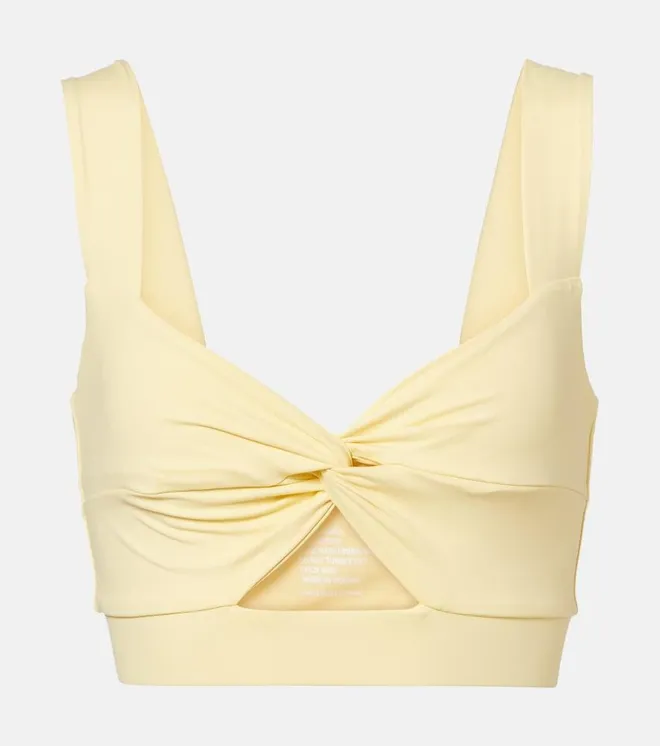 Shell cutout sports bra