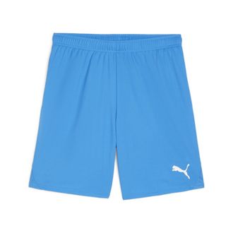 Puma Trainingsshorts PUMA TEAMGOAL SHORTS, Damen, Gr. S, N-Gr, blau (electric blau lemonade, puma wei&szlig;), Interlock, Obermaterial: 100% Polyester, unifarben