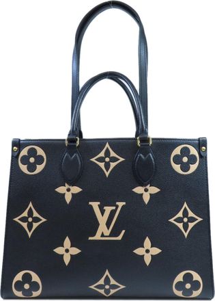 Louis Vuitton Beige Black Monogram Empreinte Tote Bag (Pre-Owned)