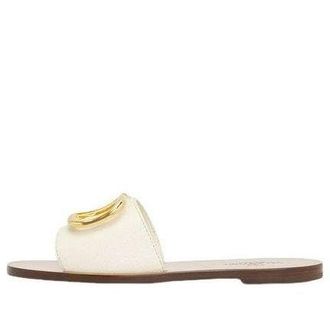 Valentino (WMNS) Valentino Calfskin Point Vlogo Signature Slide Ivory S0M21HWS098
