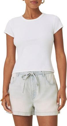 Splendid Roma Cotton Blend T-Shirt in White at Nordstrom, Size X-Large