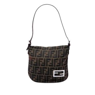 Fendi Pre-owned Vintage Canvas Shoulder Bag - Dames - Pre-owned - Bruin - Maat: ONE Size Leer