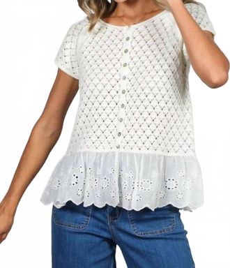Hem & Thread Mara Crochet Top In White