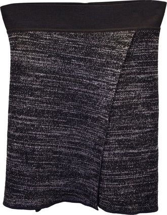 Isabel Marant Cashlin Knit Skirt Wrap Effect in Black Polyamide