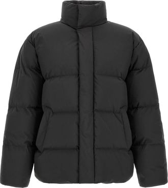 Saint Laurent Gewatteerd Donsjack - Heren - Gewatteerde jassen - Zwart - M - Leer - Jassen