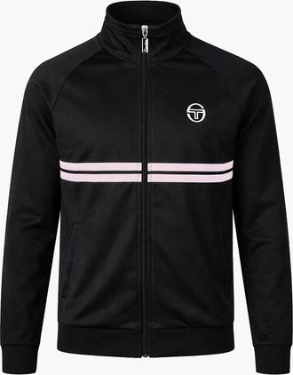 Sergio Tacchini Mens Sergio Tacchini Dallas Track Top Jacket Black/Light Lilac - Size: 42/Regular