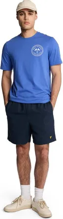 Lyle & Scott Linen Deck Shorts in Dark Navy at Nordstrom, Size Xx-Large