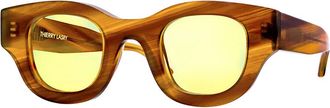 Thierry Lasry Autocracy 821 YELLOW Mens Sunglasses Brown Size 45