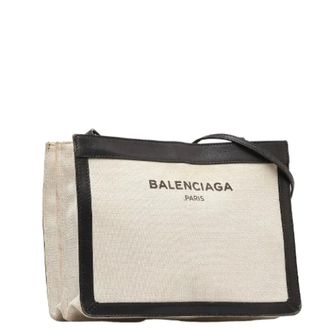 Balenciaga Pre-owned Cross Body Bags, female, White, Size: ONE SIZE Pre-owned Canvas Cross Body Bag