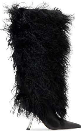 Michael Kors 90mm Luna boots - women - Polyester/Sheep Skin/Shearling/Rubber - 7 - Black