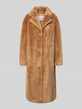 Stand Studio Mantel aus Kunstfell Modell Gabriella in Beige, Gr&ouml;&szlig;e 36