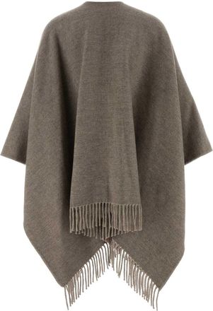 Fendi Cashmere Wool Cape - Gray