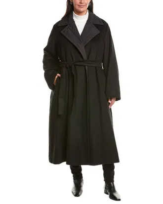 Marina Rinaldi Plus Capanna Reversible Wool Coat