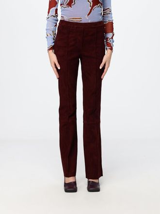 Diane Von F&uuml;rstenberg High-Waisted Suede Lambskin Skinny Trousers