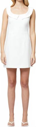 French Connection Whisper Collar Mini Dress In Summer White