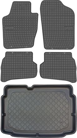 OEM Juego De Alfombrillas De Goma Para Coche Y Maletero Para Volkswagen Polo Vi 2g Aw Hatchback A Partir De Octubre De 2017