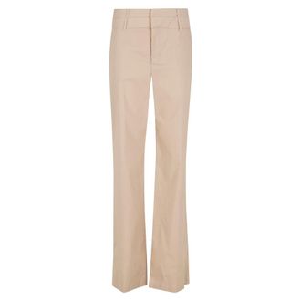 Federica Tosi Wide Trousers, female, Brown, Size: 2XS Double-Waist Poplin Trousers