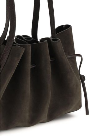 Yuzefi Womens Shoulder Bag Scallop Ganache Calf Leather