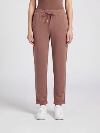 Liu Jo Jersey Jogging Bottoms with Rhinestone Logo and Elastic Waist