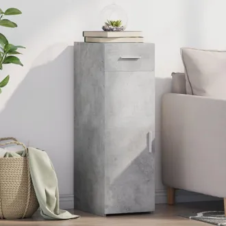 vidaXL Credenza Grigio Cemento 30x42,5x93 Cm In Legno Multistrato - Vidaxl