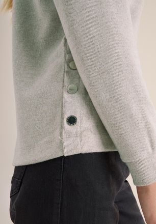 Cecil Strickpullover CECIL, Damen, Gr. M (40), toffee cream melange, Strick, Obermaterial: 59% Viskose, 37% Polyester, 4% Elasthan, unifarben, normal h&uuml;ftbe