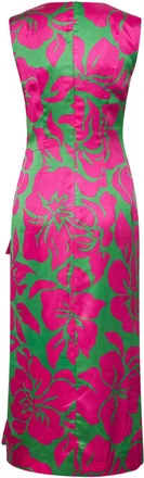 Dries Van Noten Womens Midi Dress Floral-Print Viscose Multicolour