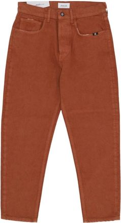 Amish Donker Beige Slim Fit Jeans - Heren - Straight fit broeken - Bruin - W28 - Katoen - Broeken
