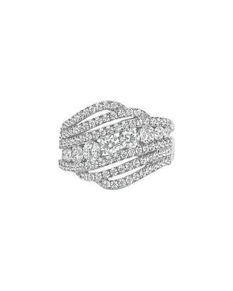 House of Brilliance Haus Of Brilliance Silver 2.03 Ct. Tw. Lab-Grown Diamond Band Ring