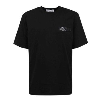 Moschino Heren Patch Logo T-Shirt (Zwart)
