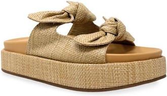 Shushop Kiki Platform Sandal in Raffia at Nordstrom, Size 6.5