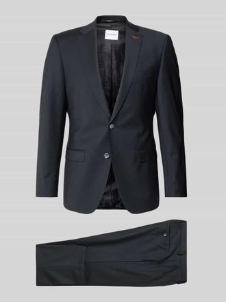 Roy Robson Slim Fit Anzug aus Woll-Mix in unifarbenem Design in Black, Gr&ouml;&szlig;e 102