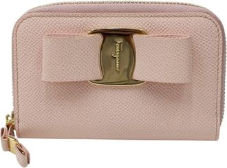 Ferragamo Light Pink Leather Coin Purse/Coin Case (Pre-Owned)