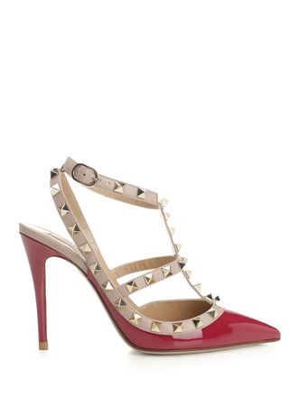 Valentino Garavani Rockstud Patent Decollete Rosso-Donna
