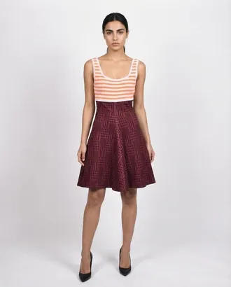 Marni Red Striped Knit Dress, Brand Size 38 (US Size 6)