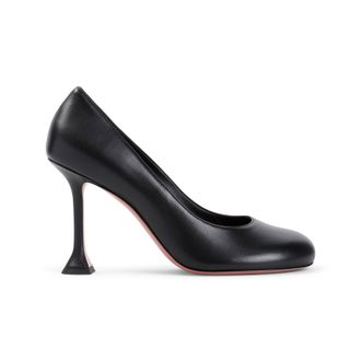Amina Muaddi Black Iris Nappa Leather Pumps-Donna