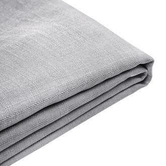 Beliani Funda Reemplazable En Tela Gris Claro Para Cama 180 X 200 Cm Desmontable Lavable Fitou