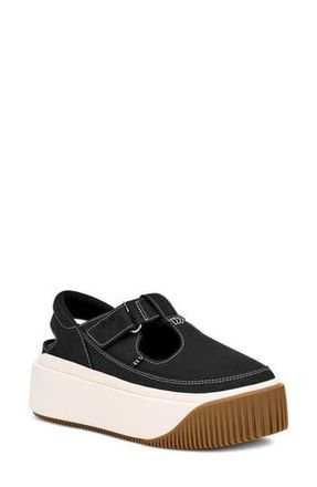 UGG Ez-Duzzit Platform T-Strap Sneaker in Black at Nordstrom Rack, Size 7.5