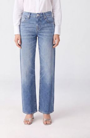 7 For All Mankind Jeans a gamba larga in denim a vita media