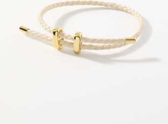 Simons Womens Braided faux-leather bracelet