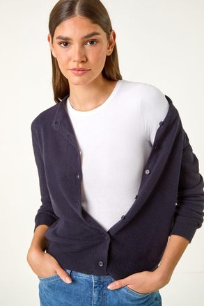 Roman Soft Knit Crew Neck Cardigan