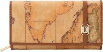 Alviero Martini 1A Classe Large Geo Classic Wallet - Dames - Portefeuilles - Beige - ONE Size - Leer - Accessoires