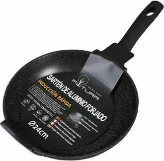 Trade Shop Trade Shop - Padella Con Manico In Alluminio Forgiato Antiaderente Granito Diametro 24 Cm