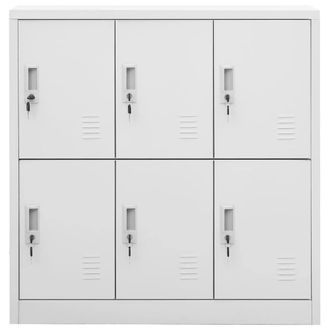 Berkfield Home Locker Cabinet Light Grey 90x45x92.5 cm Steel