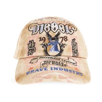 Diesel C-Ritual Cap - Heren - Petten - Beige - S - Katoen - Accessoires