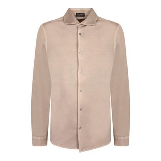 Dell'Oglio Casual Shirts - Heren - Casual Overhemden - Beige - 4XL - Overhemden