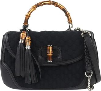 Gucci Pre-owned Handbags, female, Black, Size: ONE SIZE Pre-owned Vintage Shoulder Bag